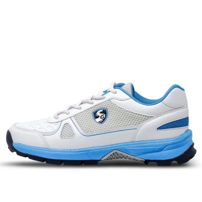 SG SCORER 6.0 Cricket Shoe Design for Performance on the Field - White/Aqua/Black