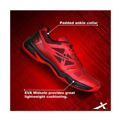 METTALICA NON-MARKING BADMINTON SHOE RED-BLACK