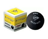 DUNLOP Pro 2 Dot Squash Ball (Pack of 1, Black, Yellow)